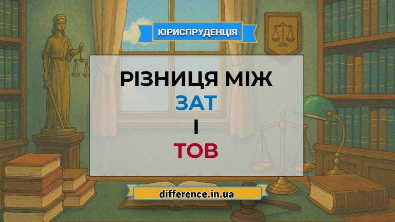 Різниця між ЗАТ і ТОВ