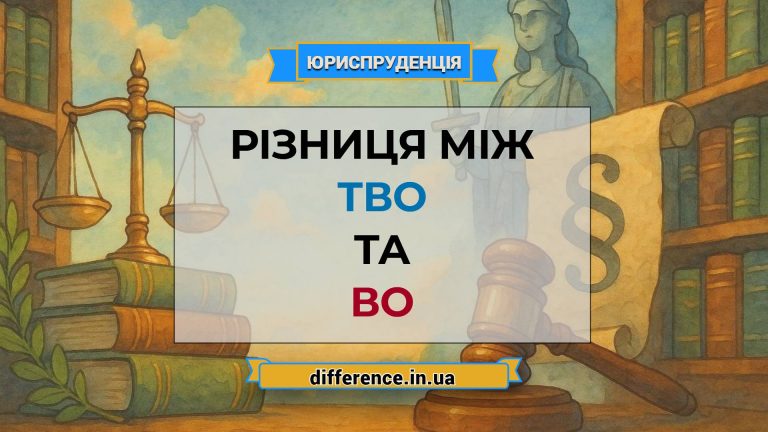 Різниця між ТВО та ВО