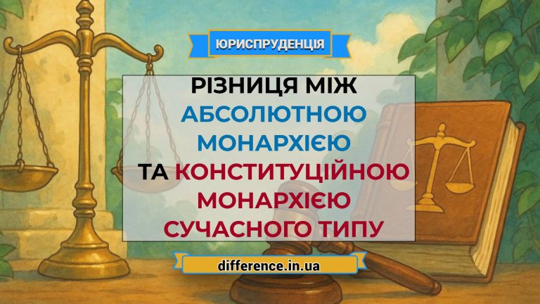 Різниця між абсолютною монархією та конституційною монархією сучасного типу