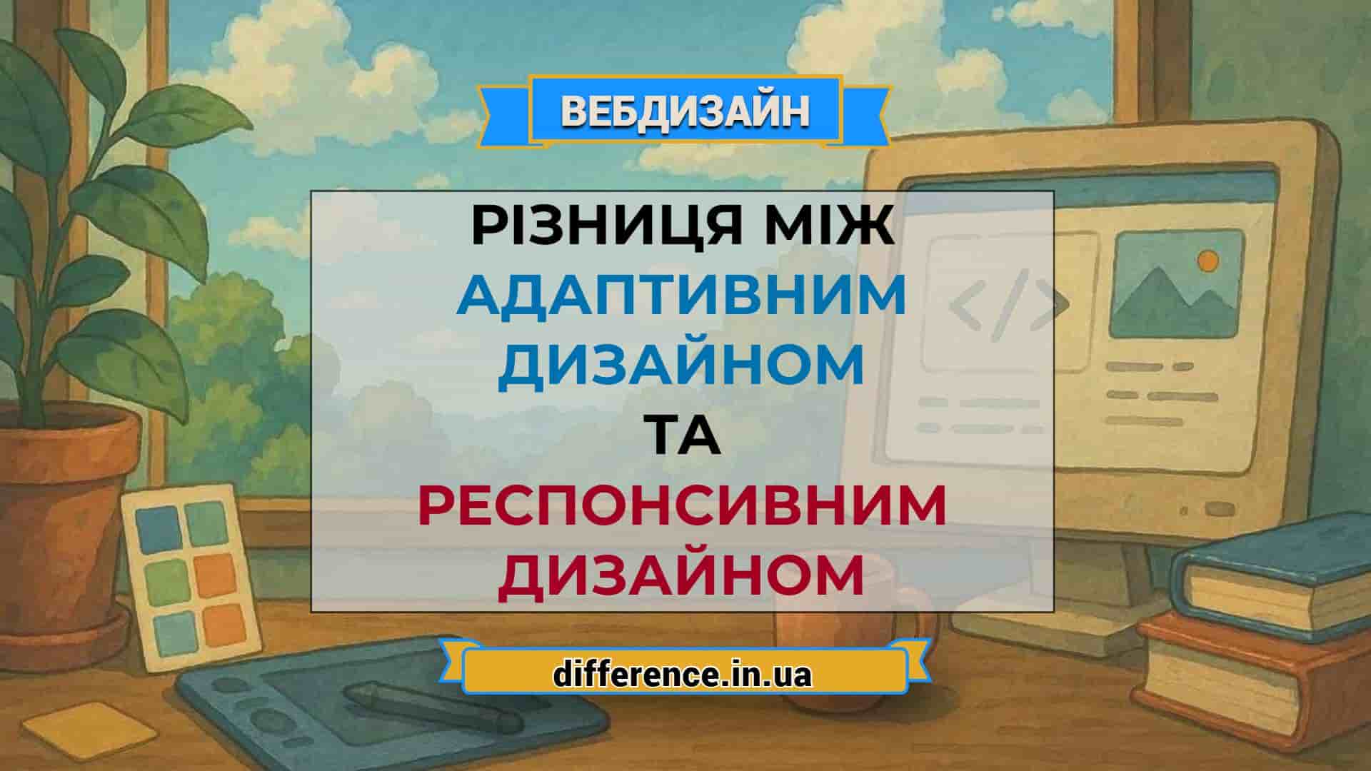 Різниця між адаптивним дизайном та респонсивним дизайном