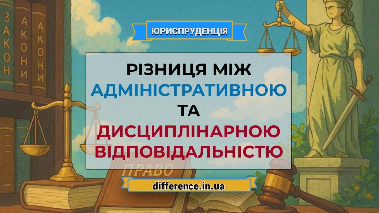 Різниця між адміністративною та дисциплінарною відповідальністю