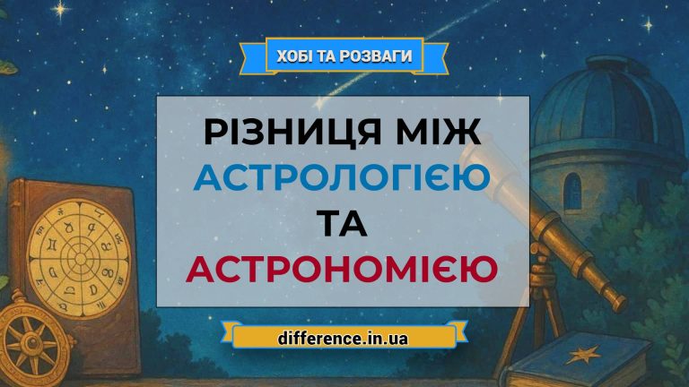 Різниця між астрологією та астрономією