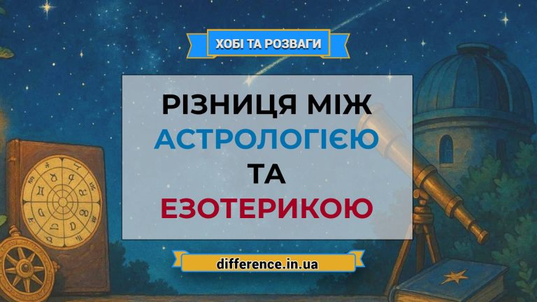 Різниця між астрологією та езотерикою