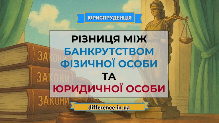 Різниця між банкрутством фізичної особи та юридичної особи