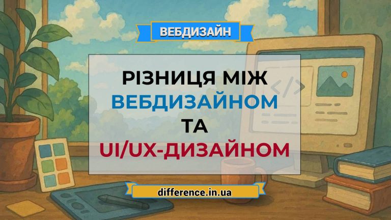 Різниця між вебдизайном та UIUX-дизайном