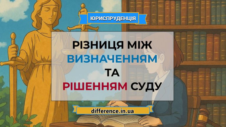 Різниця між визначенням і рішенням суду