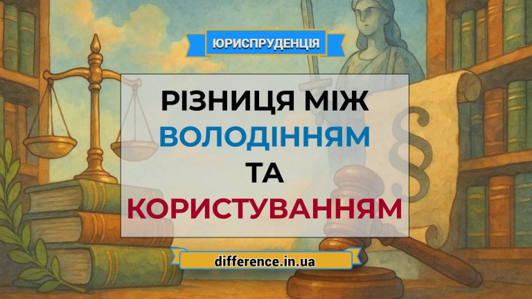 Різниця між володінням і користуванням