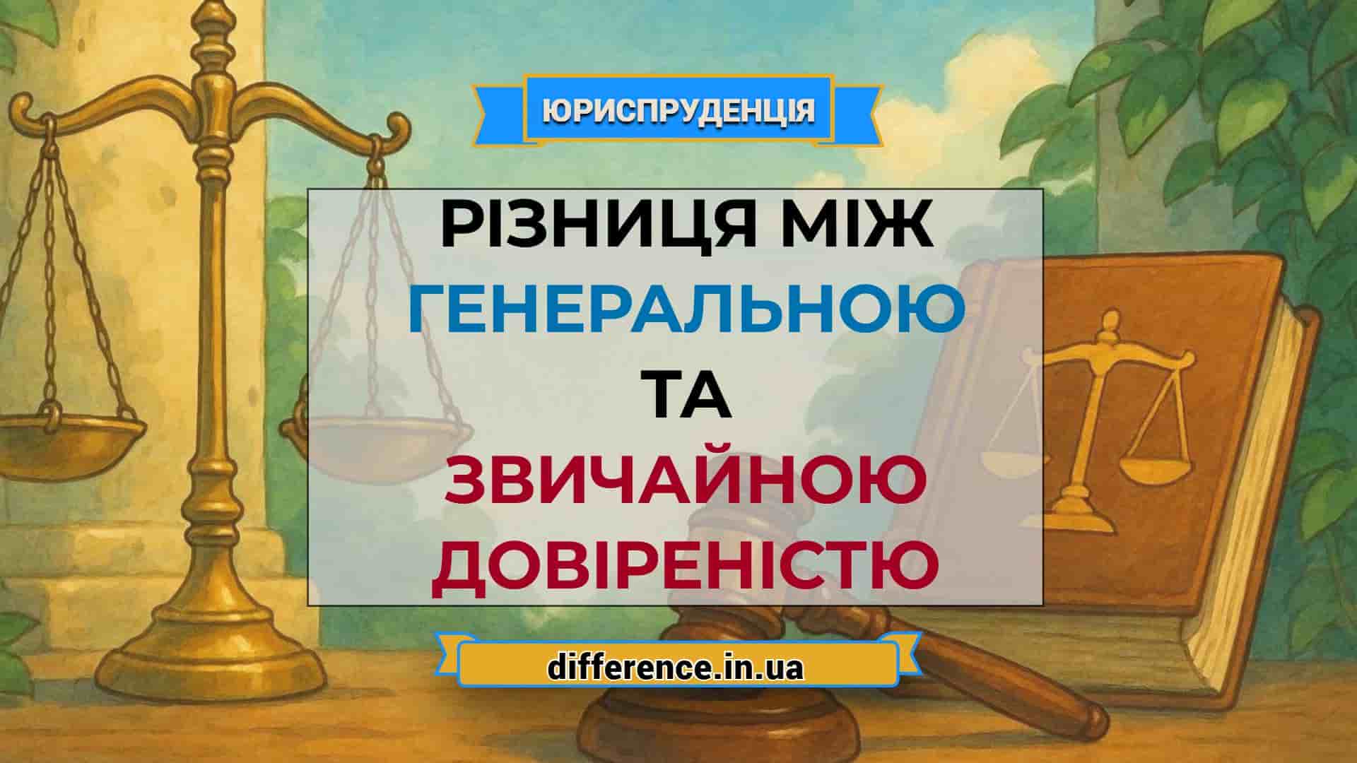 Різниця між генеральною та звичайною довіреністю
