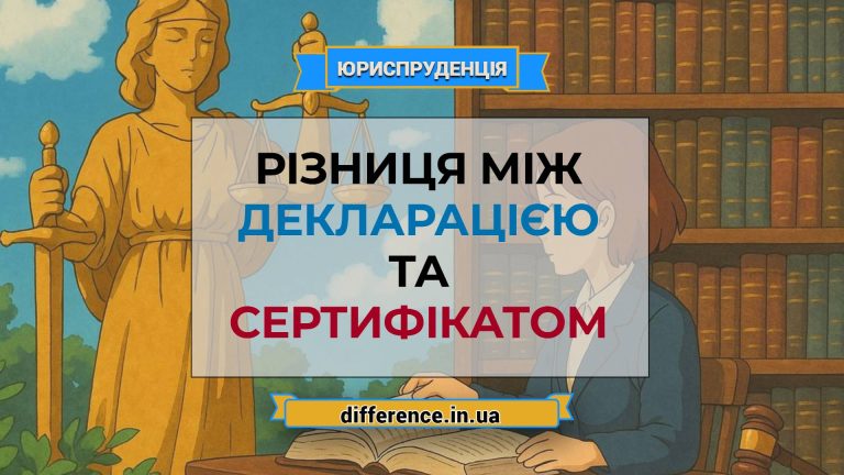 Різниця між декларацією та сертифікатом