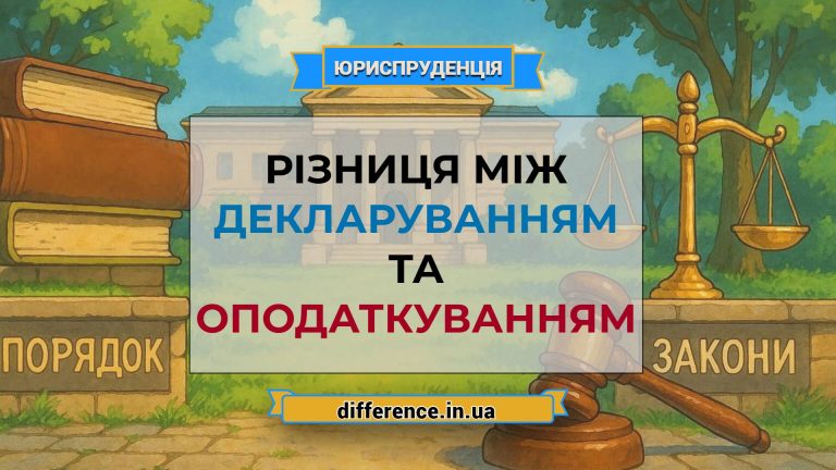 Різниця між декларуванням і оподаткуванням