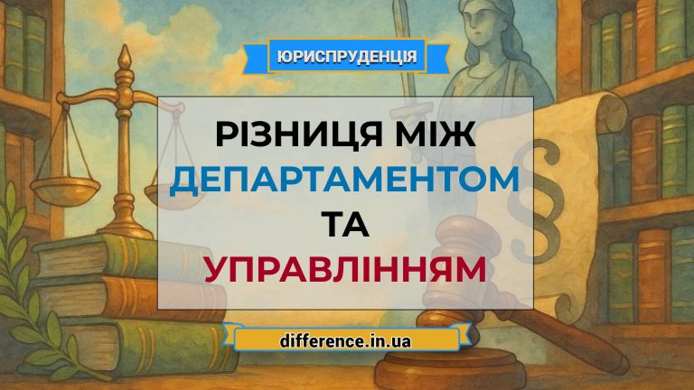 Різниця між департаментом і управлінням