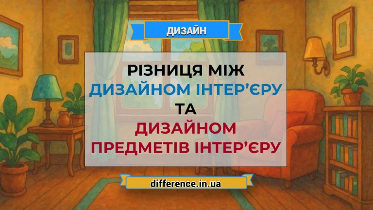 Різниця між дизайном інтер’єру та дизайном предметів інтер’єру