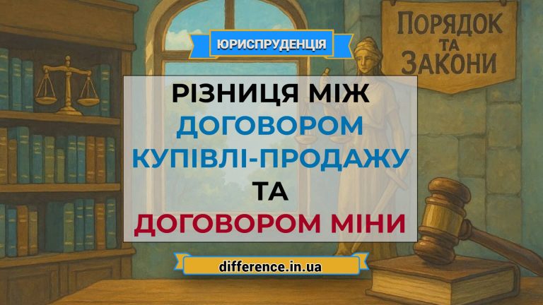 Різниця між договором купівлі-продажу та договором міни