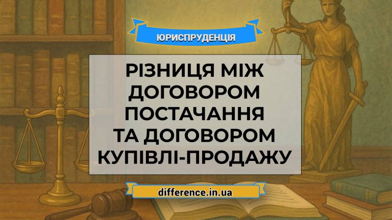 Різниця між договором постачання та договором купівлі-продажу