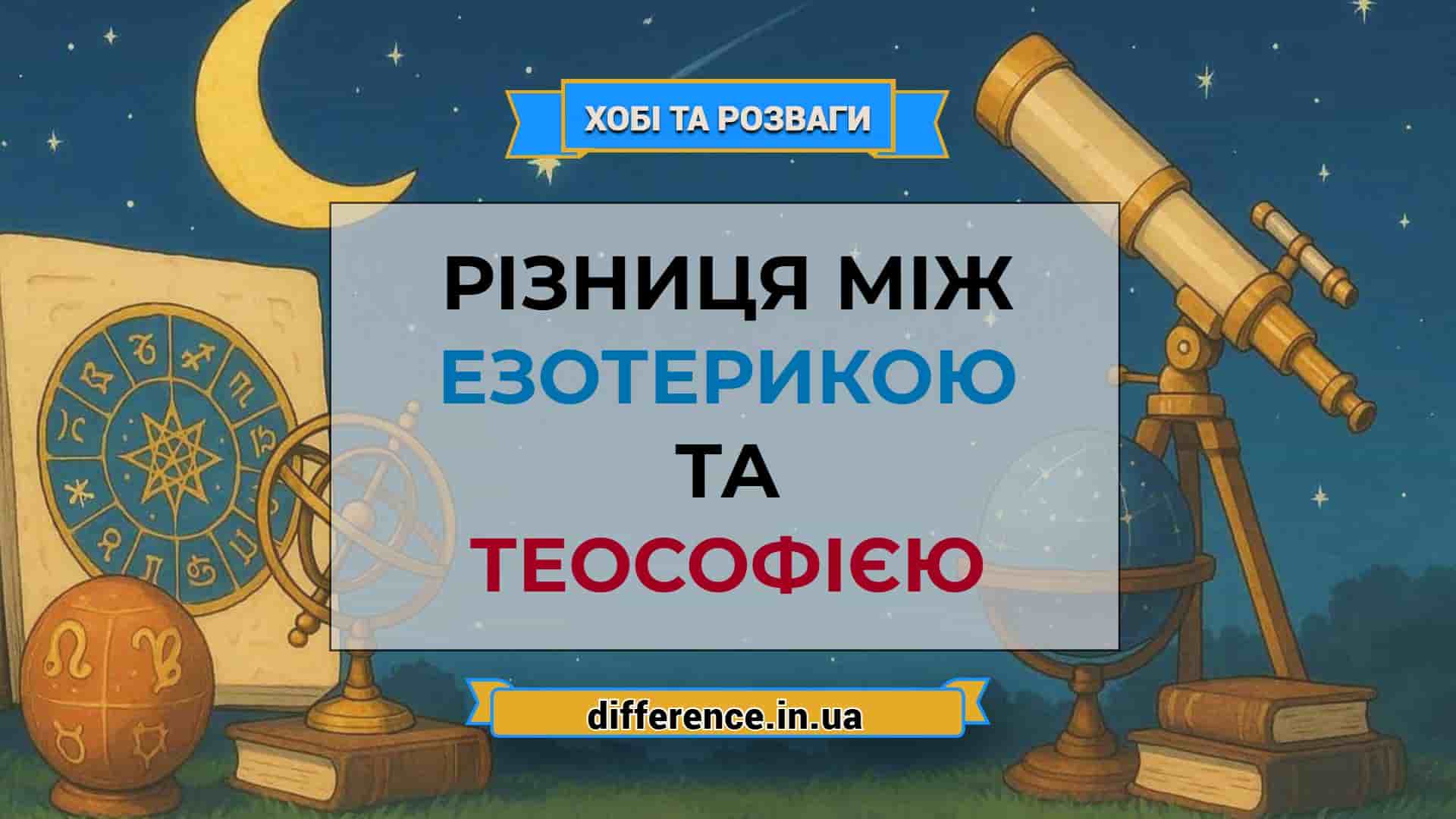 Різниця між езотерикою та теософією