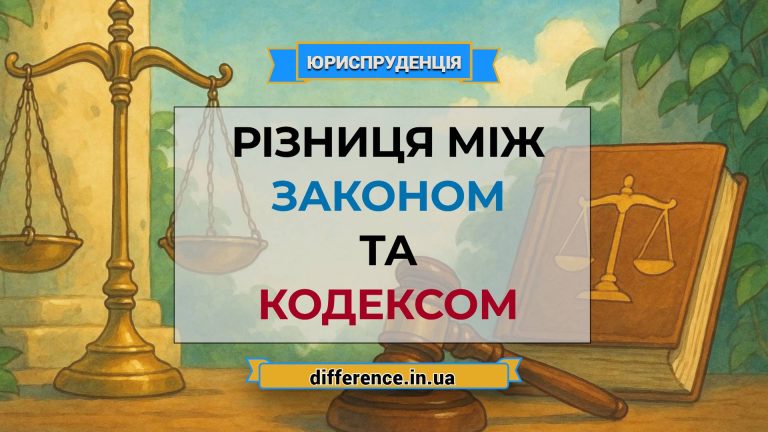 Різниця між законом і кодексом