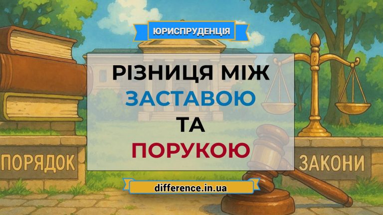 Різниця між заставою та порукою