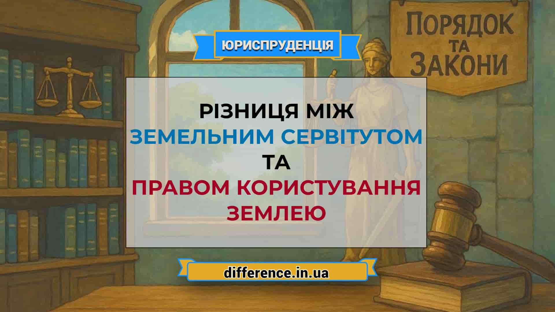 Різниця між земельним сервітутом і правом користування землею