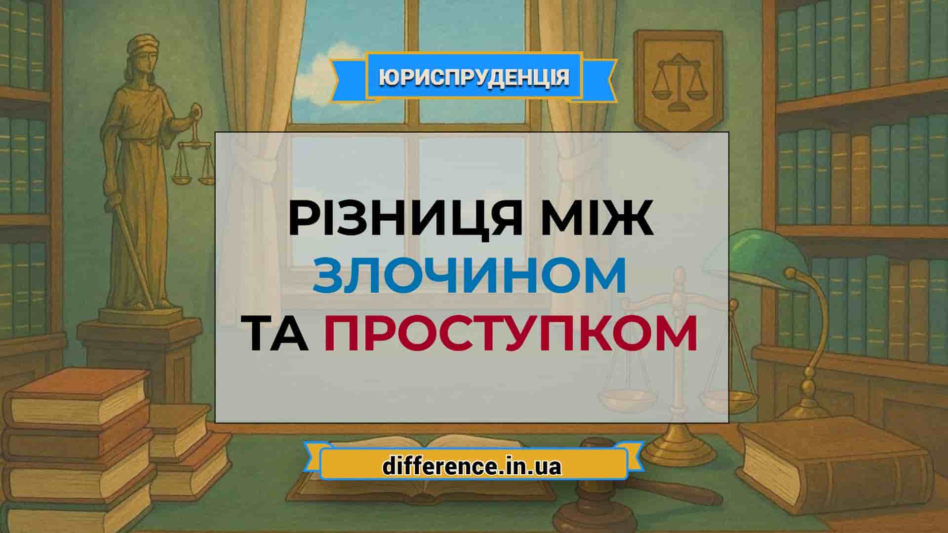 Різниця між злочином і проступком