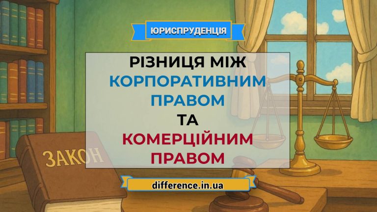 Різниця між корпоративним правом і комерційним правом