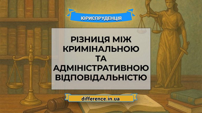 Різниця між кримінальною та адміністративною відповідальністю