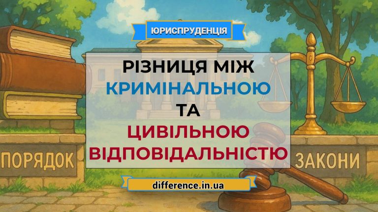 Різниця між кримінальною та цивільною відповідальністю