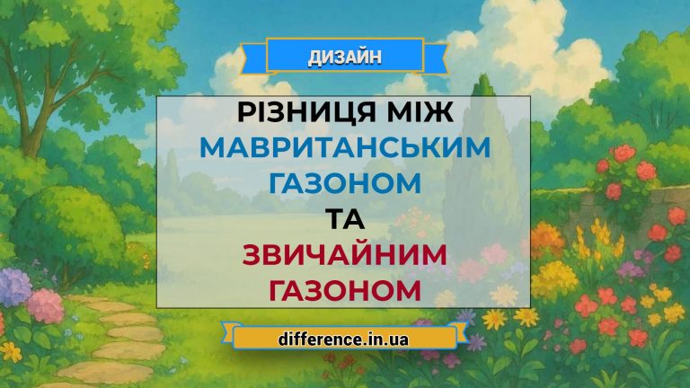 Різниця між мавританським газоном і звичайним газоном