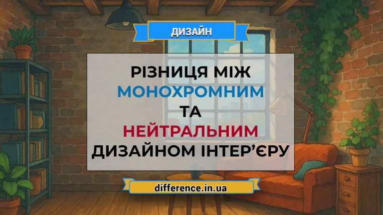 Різниця між монохромним та нейтральним дизайном інтер’єру