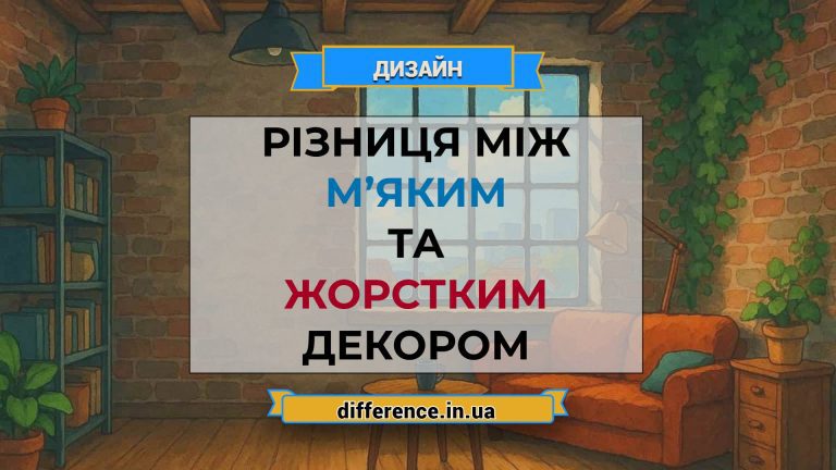 Різниця між м’яким та жорстким декором