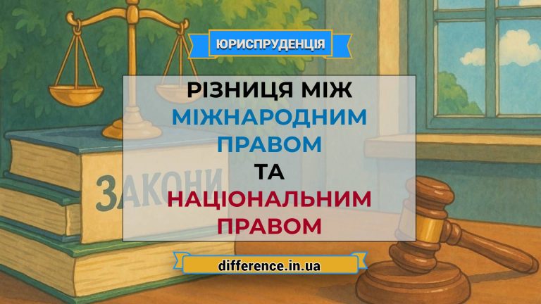 Різниця між міжнародним правом і національним правом