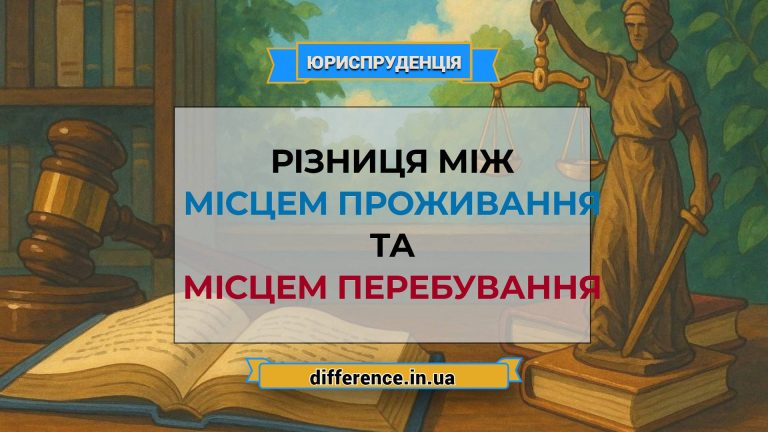 Різниця між місцем проживання та місцем перебування