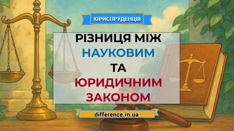 Різниця між науковим і юридичним законом