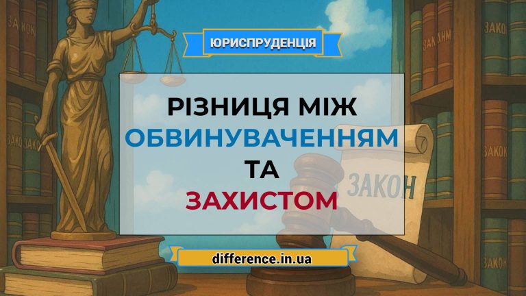 Різниця між обвинуваченням і захистом