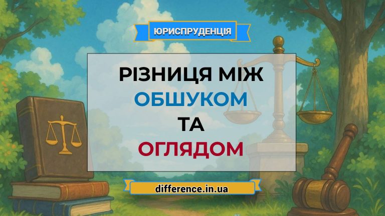 Різниця між обшуком і оглядом
