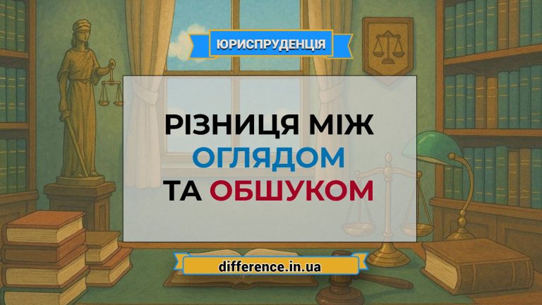 Різниця між оглядом і обшуком