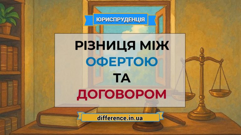 Різниця між офертою та договором