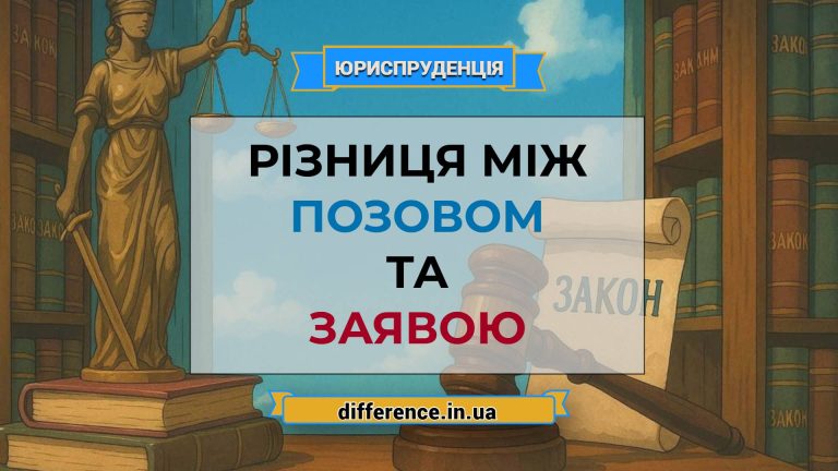 Різниця між позовом і заявою