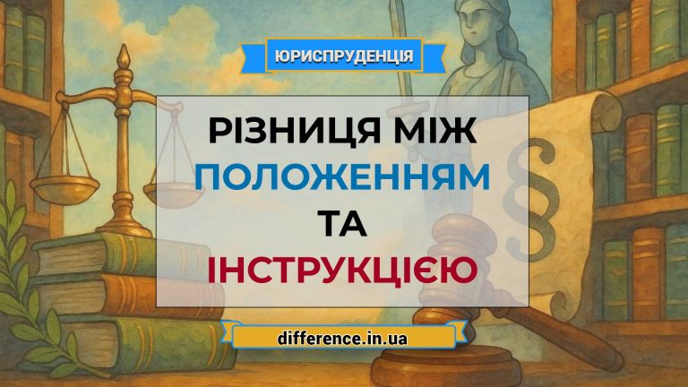 Різниця між положенням та інструкцією