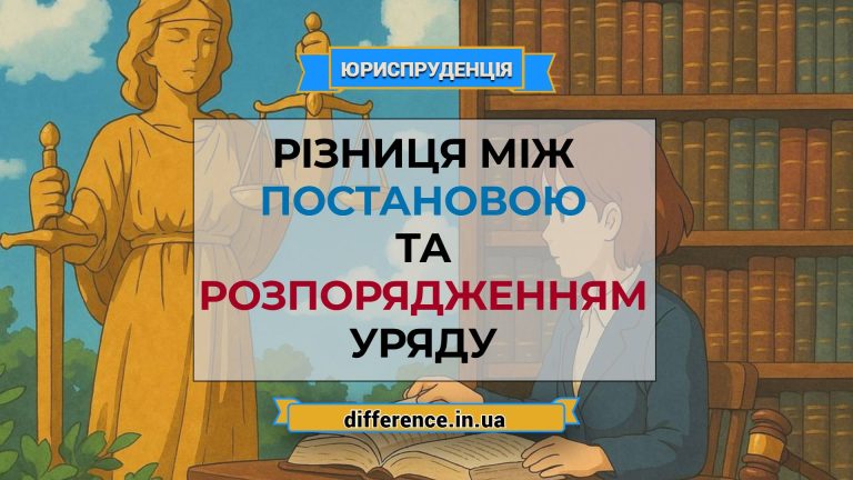 Різниця між постановою та розпорядженням уряду