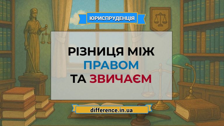 Різниця між правом та звичаєм