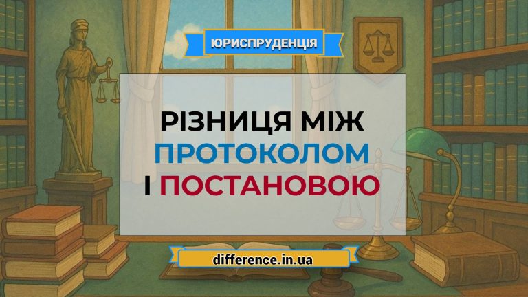 Різниця між протоколом і постановою
