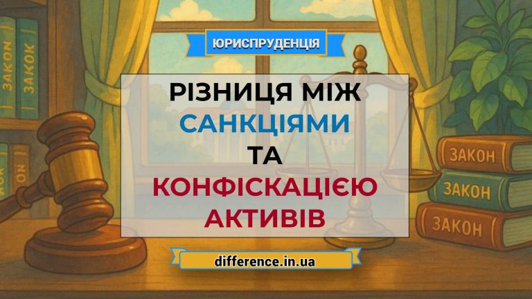 Різниця між санкціями та конфіскацією активів
