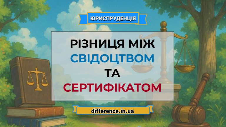 Різниця між свідоцтвом і сертифікатом