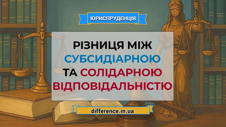 Різниця між субсидіарною та солідарною відповідальністю