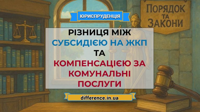 Різниця між субсидією на ЖКП і компенсацією за комунальні послуги