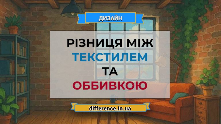 Різниця між текстилем та оббивкою
