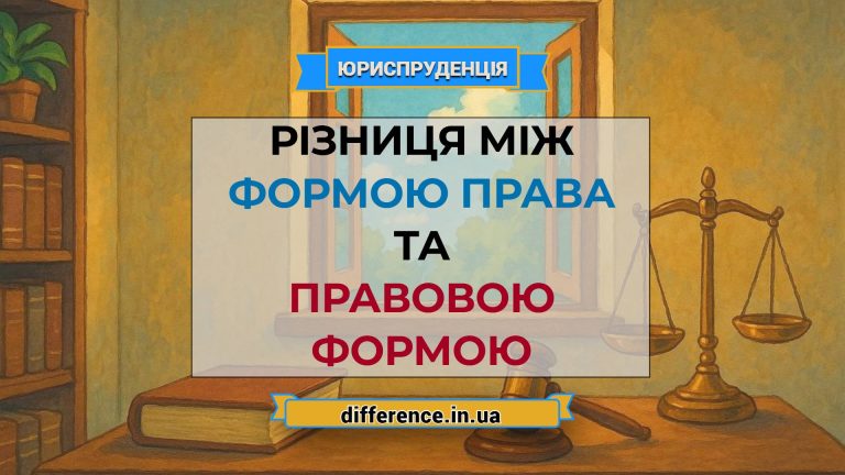Різниця між формою права і правовою формою