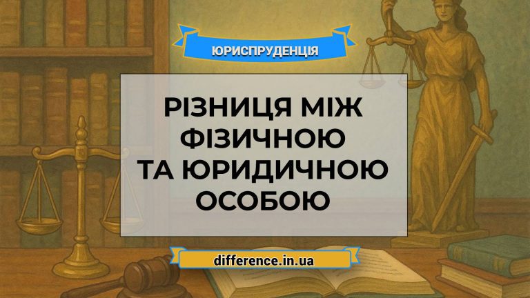 Різниця між фізичною та юридичною особою