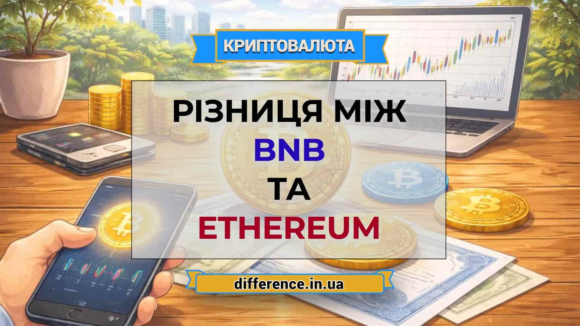 Різниця між BNB та Ethereum