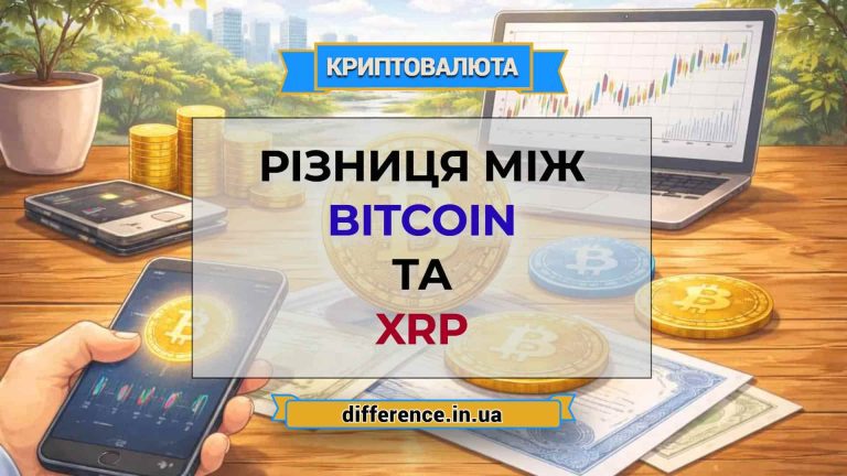 Різниця між Bitcoin та XRP